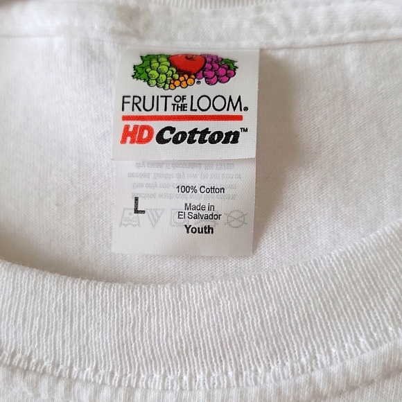 Graphic Tee A Little Hippie A LIttle Hood Short Sleeve Black and White Youth L - Picture 5 of 11